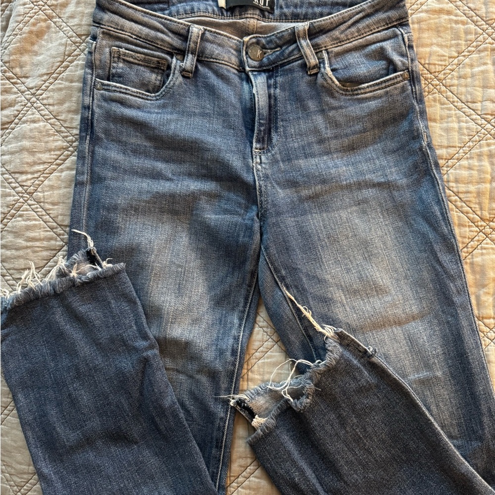 KUT Distressed Blue Jeans